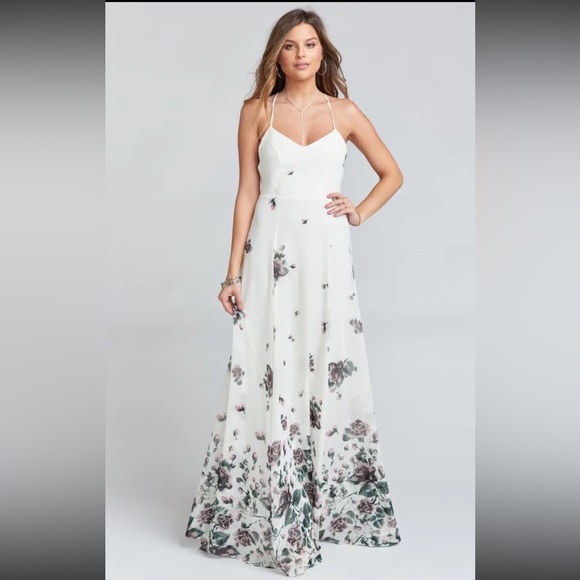 NWT Show Me Your MuMu Godshaw Goddess Gown Ivory Falls Maxi Dress size Small - Picture 3 of 10